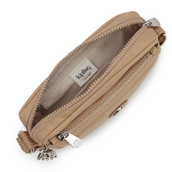 Kipling Abanu Slim Crossbody Bags Natural Beige | CA 1033TC